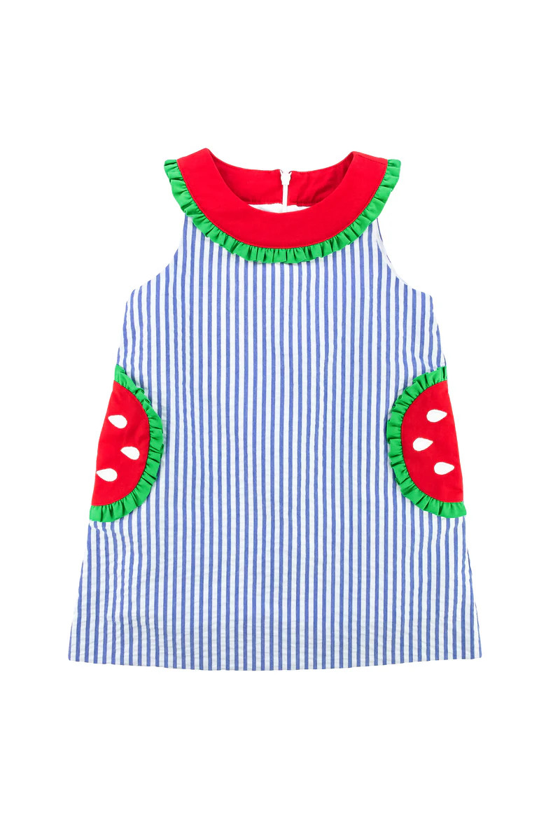Seersucker Dress With Watermelon Pockets | Florence Eiseman