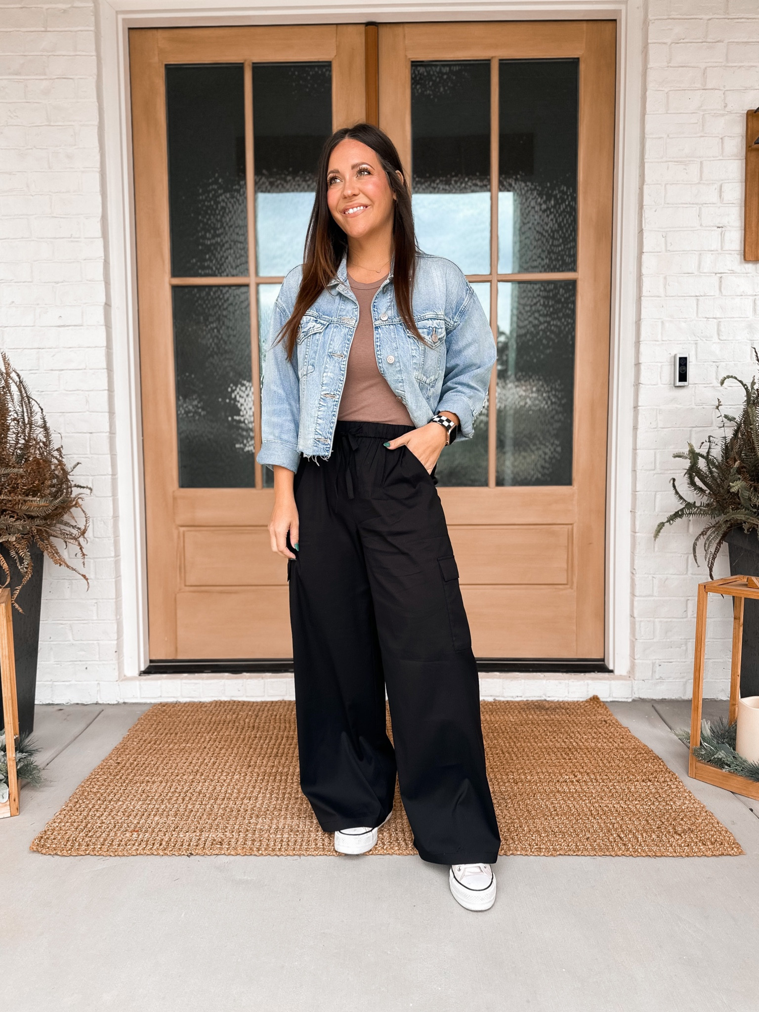 Tank- tts in a medium
Pants- tts in a medium
Linking some similar jackets
Shoes- tts

#LTKfindsunder100