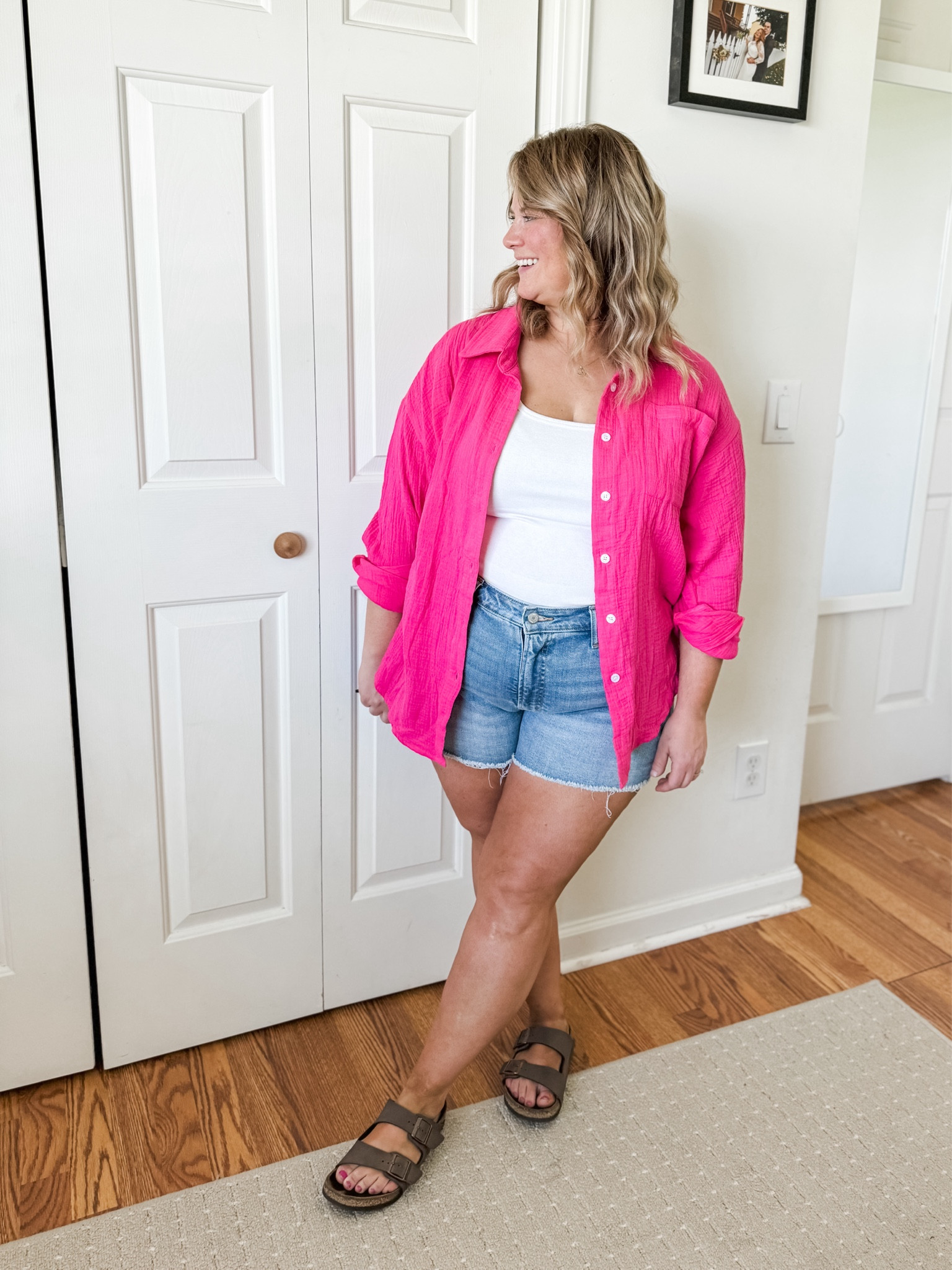 Pink button down - xl
Shorts - 16 (sized up, could have done regular size 14)
Tank - large 