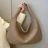 Woven Leather Bag 2023 Trend Fashion Luxury Designer Handbag High Quality Black Gray Blue Pink Br... | Walmart (US)