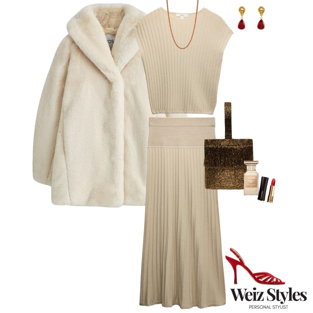 A chic neutral Christmas outfit, perfect for special occasion parties this festive season ✨ I love the consistent pop of red accessories throughout the outfit which make it come to life ❤️

Make sure you come back tomorrow for your daily @weizstyles fashion fix! 🎉

Louise x

#LTKpartywear #LTKwinter #LTKfestive