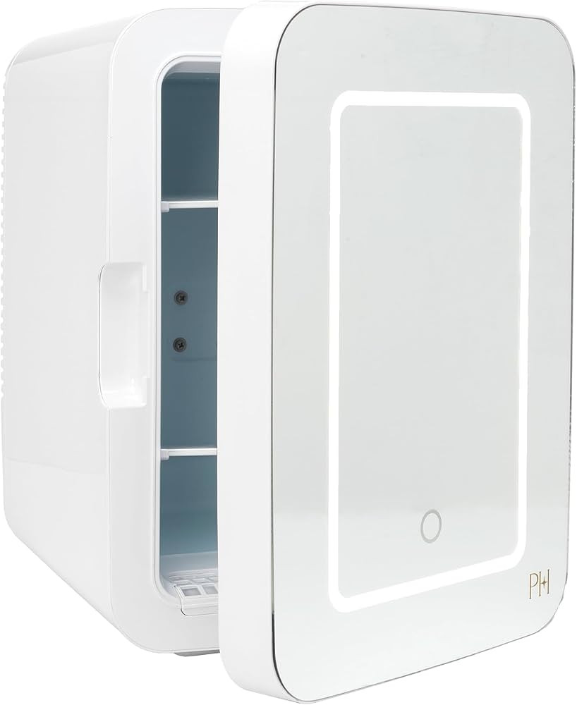 Paris Hilton Refrigerator and Personal Beauty Fridge, Mirrored Door with Dimmable LED Light, Ther... | Amazon (US)