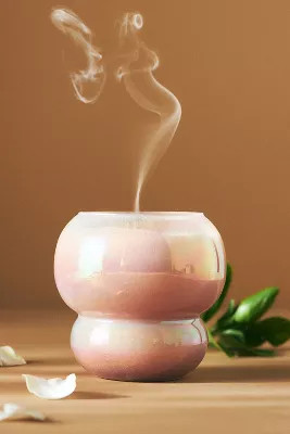 Mila Floral Night Gardenia Glass Candle | Anthropologie (US)