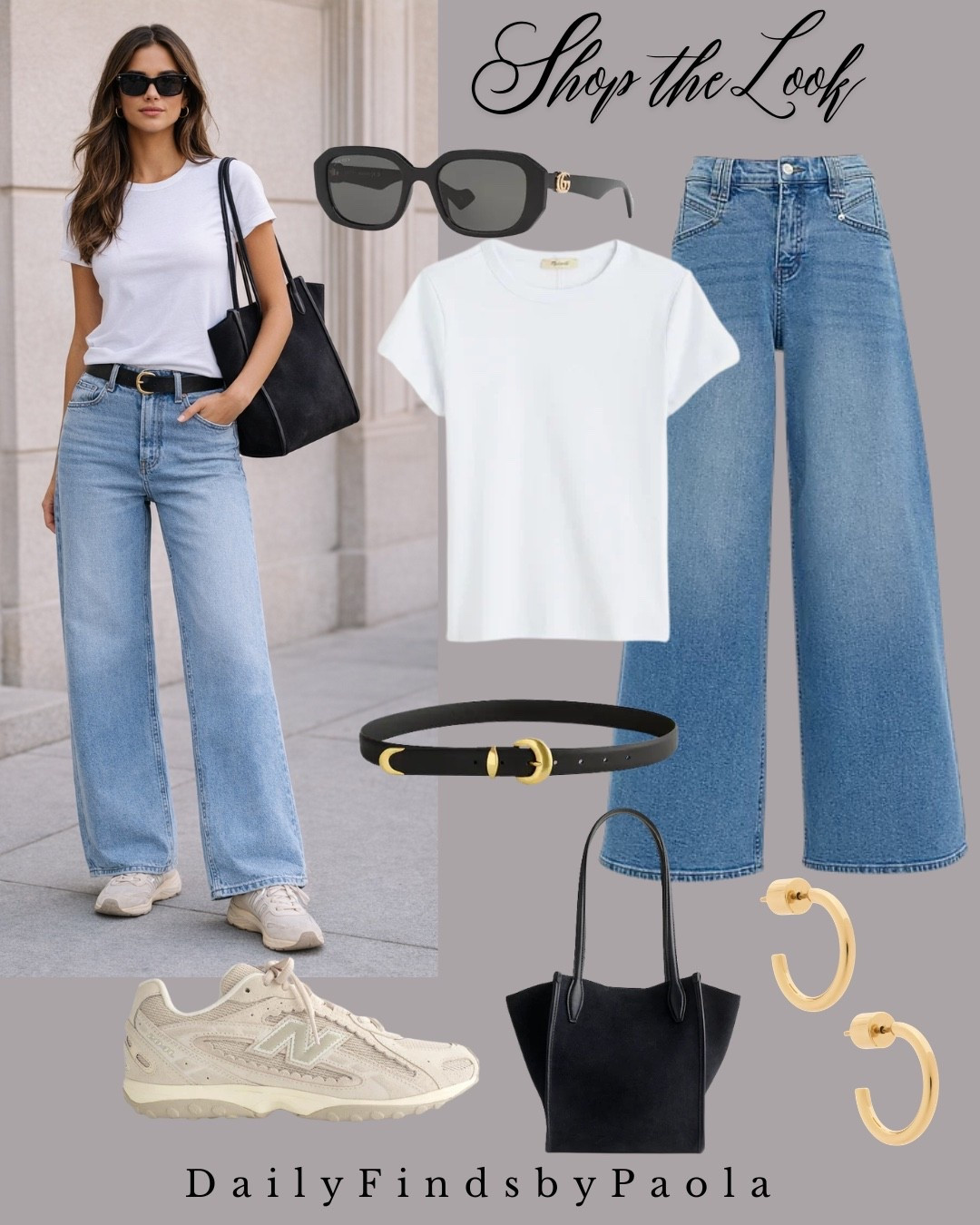 Your everyday mom uniform but elevated 🤍
Comfy wide-leg jeans + a perfect white tee = effortless. Added neutral sneakers, a structured black tote, and gold hoops to pull it all together. This is my go-to for school runs, coffee, and everything in between ✨
Everything linked 🔗

#LTKU #LTKmomlife #LTKootd