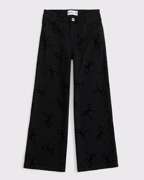 high rise ultra wide leg jeans | Abercrombie & Fitch (US)