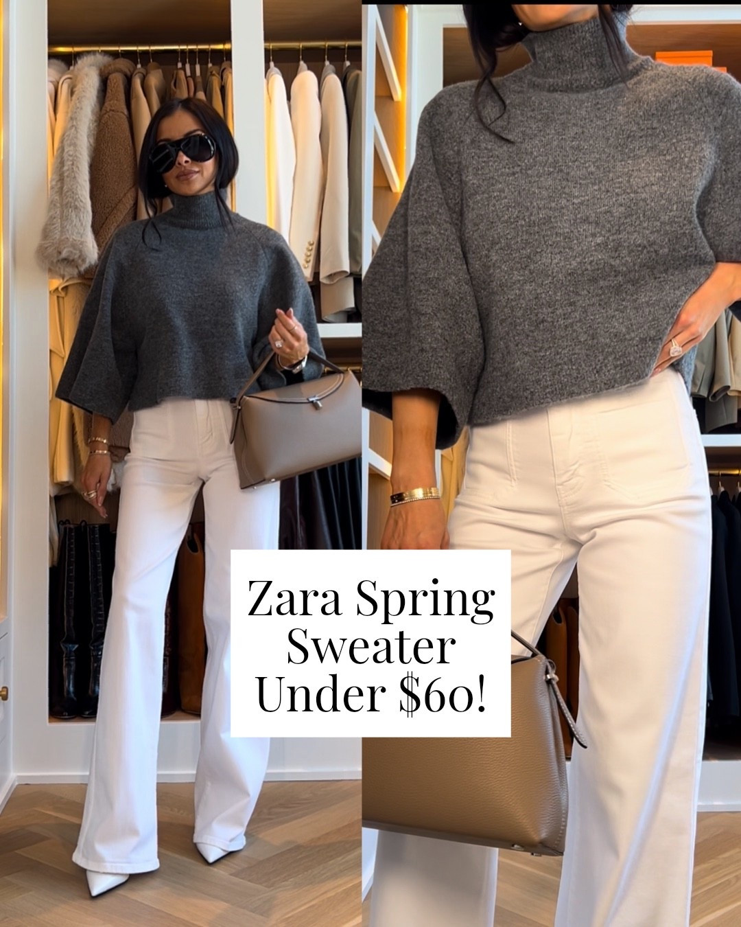 This Zara knit sweater has become a staple in my wardrobe for a quick, comfortable, and chic winter look. It’s under $60 and comes in 2 colors, making it an affordable find that meets my high standards!

Zara sweater- wearing an XS
Le Slim Palazzo Jeans - wearing a 24, runs TTS
Amazon Toteme inspired handbag

Miamiamine winter outfit inspiration Zara finds under 60 Zara sweater chic winter style Gucci bag styling Amazon accessories Nordstrom jeans white jeans outfit capsule wardrobe must haves


#LTKOver40 #LTKPetite #LTKootd