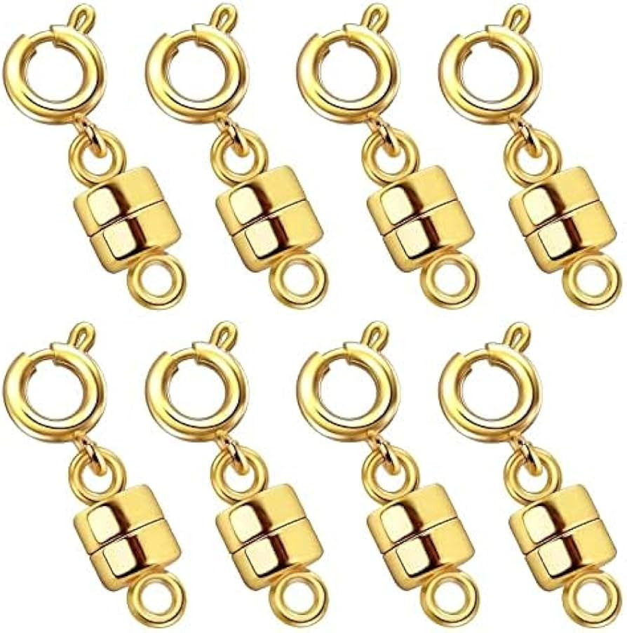 OHINGLT Strong Magnetic Necklace Clasps and Closures,Gold Plated Jewelry Clasps Converters for Br... | Amazon (US)
