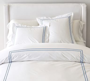 Pearl Organic Percale Duvet Cover | Pottery Barn (US)
