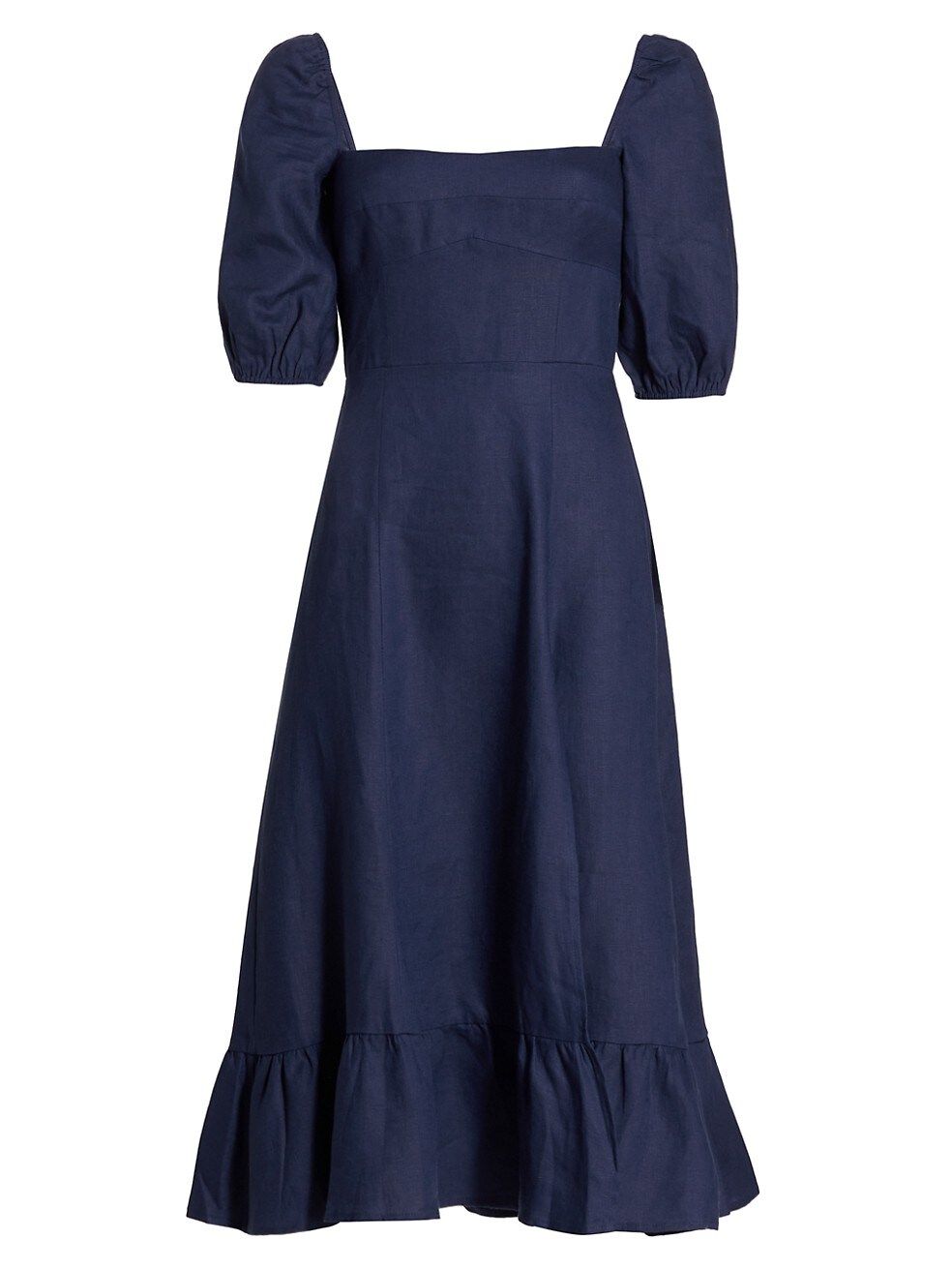 Reformation Belgium Puff-Sleeve Midi-Dress | Saks Fifth Avenue