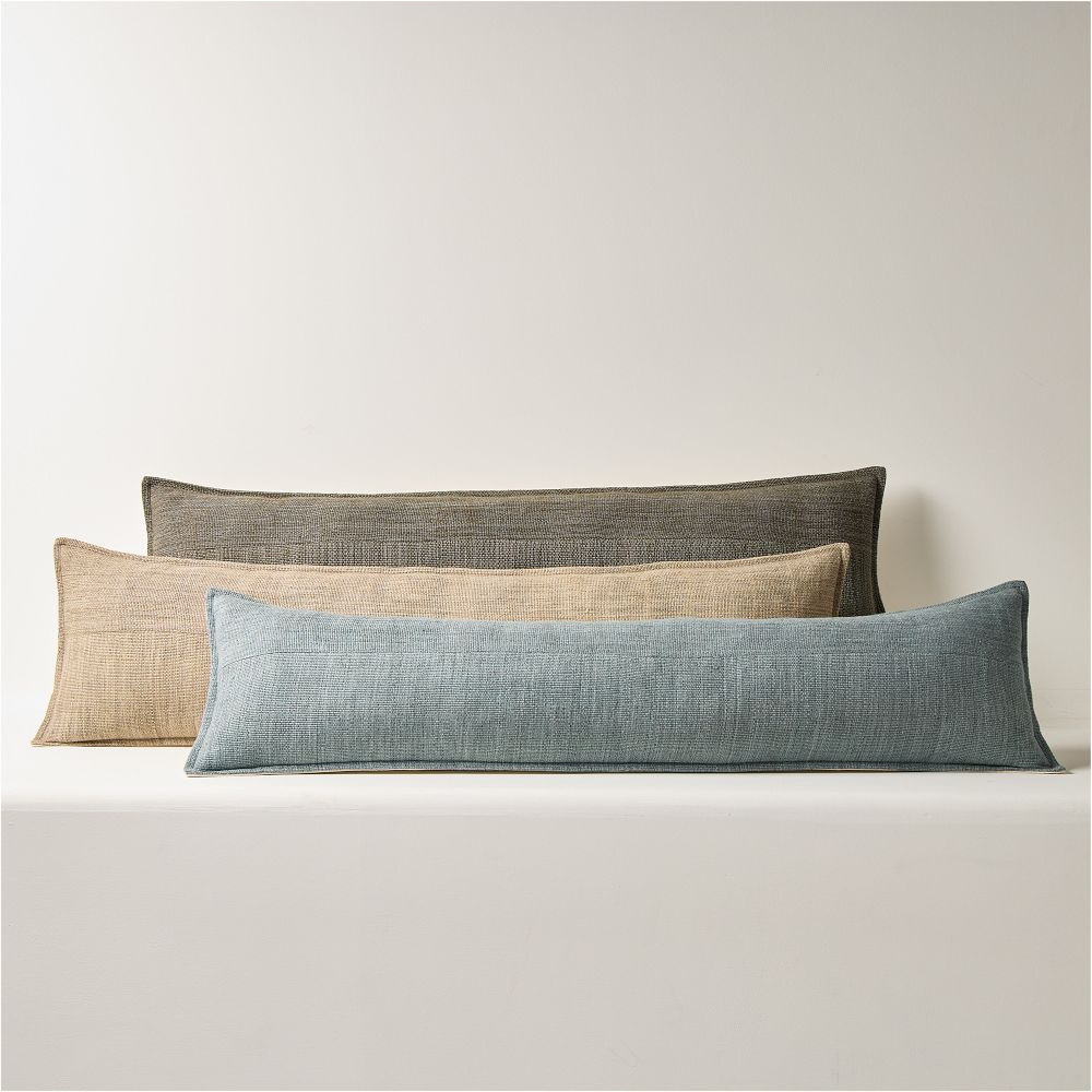 Channeled Weave Lumbar Pillow Cover | West Elm (US)