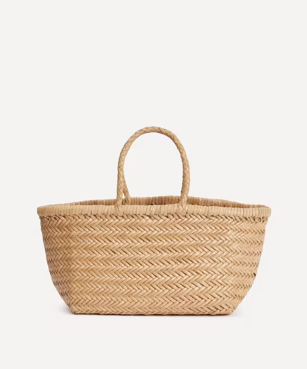 Bamboo Triple Jump Small Woven Leather Tote Bag | Liberty London (UK)