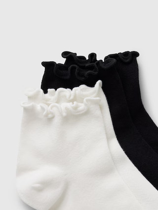 Ruffle-Trim Ankle Socks (2-Pack) | Gap (US)