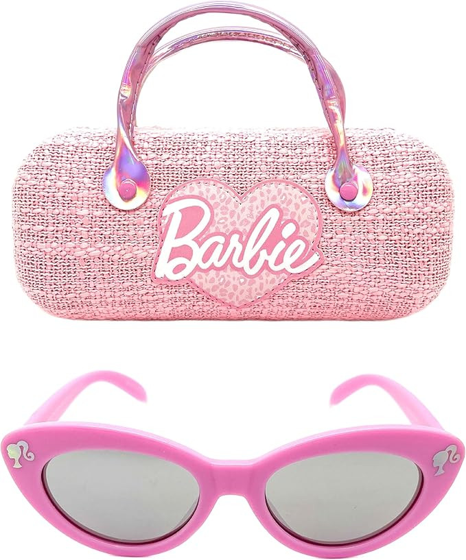 Barbie Girl's Cat Eye Sunglasses and Handled Hard Case Set | Amazon (US)