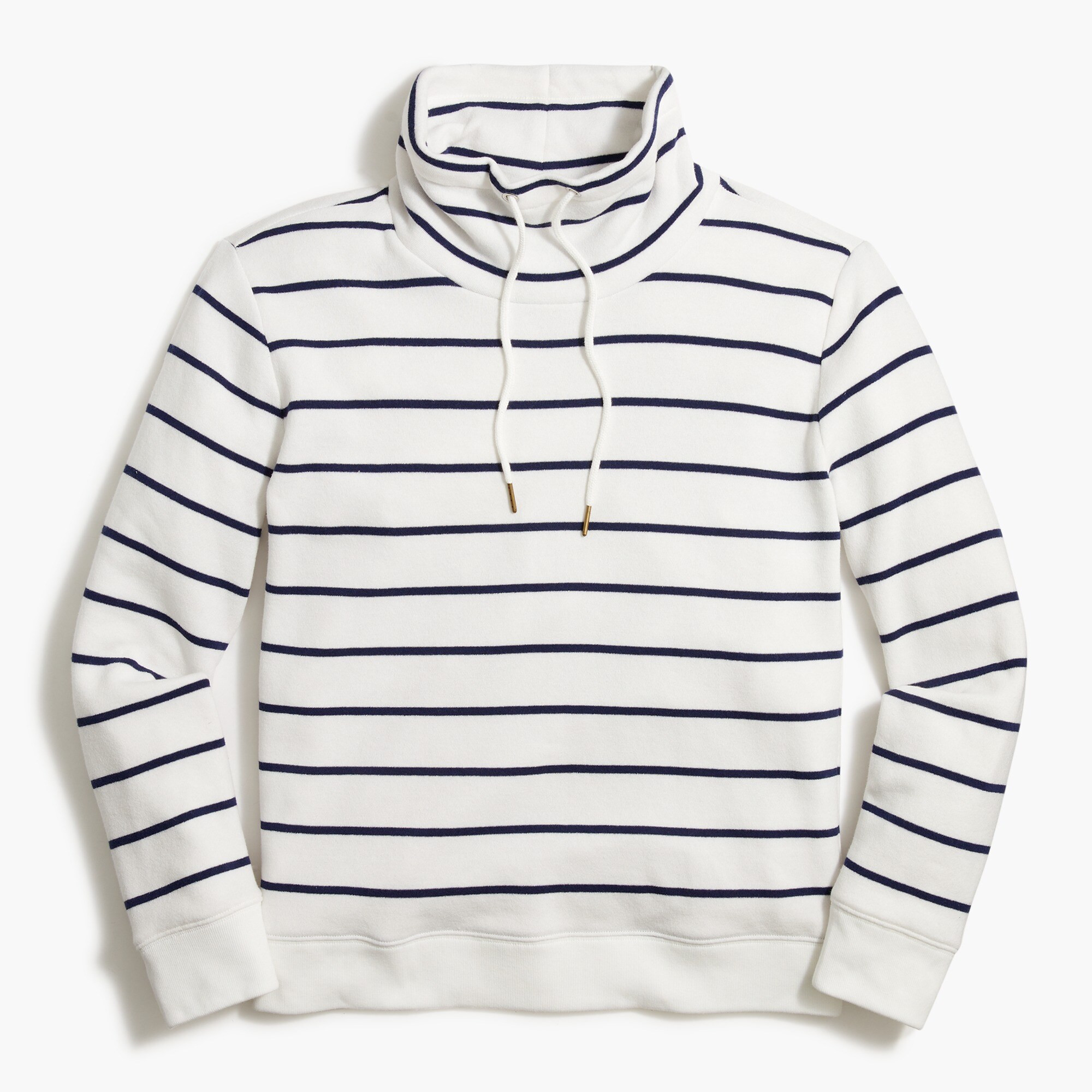 Factory: Striped Funnelneck Sweatshirt In Cloudspun Fleece For Women | J.Crew Factory