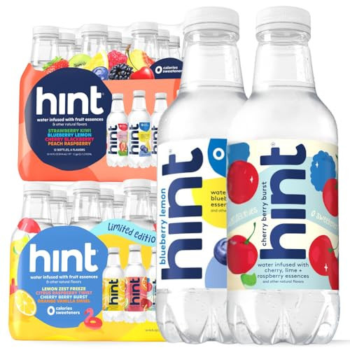 Hint Bottled Water, Summer Classics & Smashup Variety Pack Bundle - Purified Flavored Water with Zero Calories, Sugar Free, Natural Flavors - 16 Fl Oz (Pack of 24) | Amazon (US)