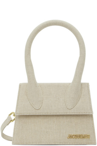 Jacquemus - Beige Le Papier 'Le Chiquito Moyen' Bag | SSENSE