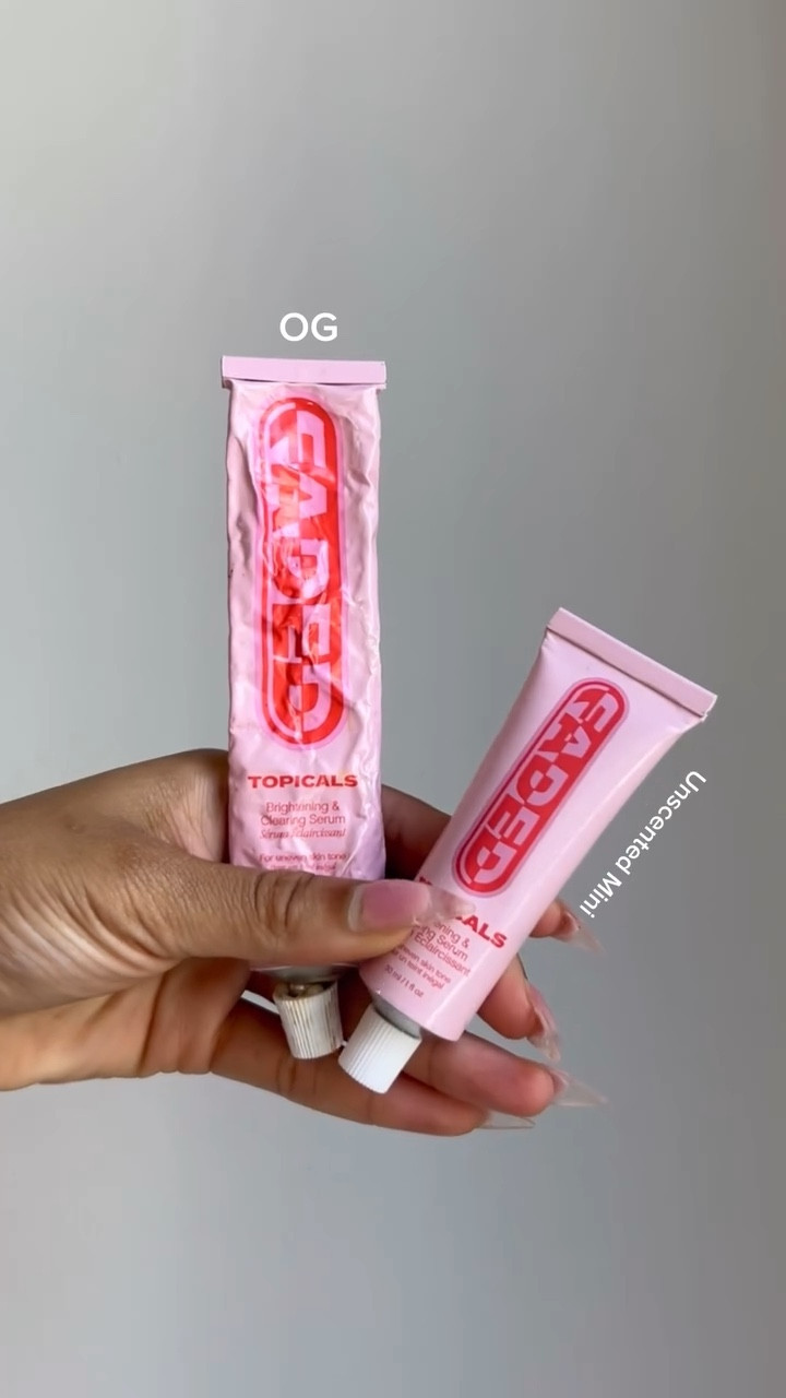 @topicals said “you hated the smell? Bet.” Same results, no scent. Which one are you grabbing? 👀

#Topicals #FadedCream #unscentedfadedserum
#skincarethatworks