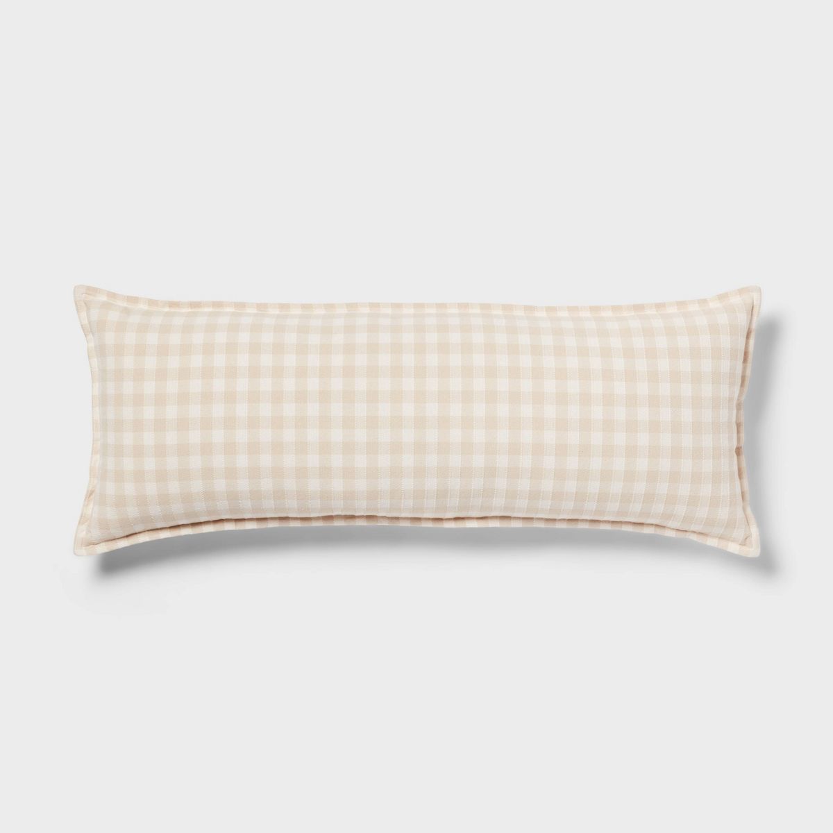 Gingham OS Oblong Dec Pillow Khaki/Ivory - Threshold™ | Target