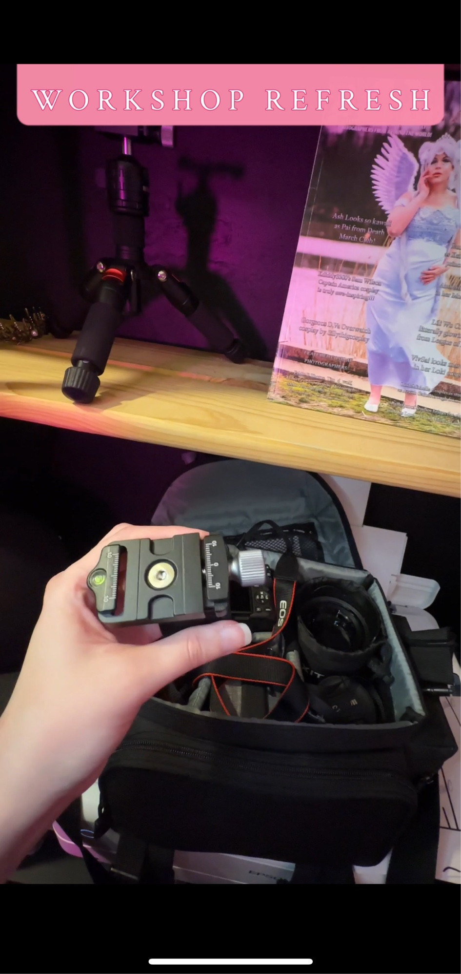 Camera quick release mounts, with and without tripod 