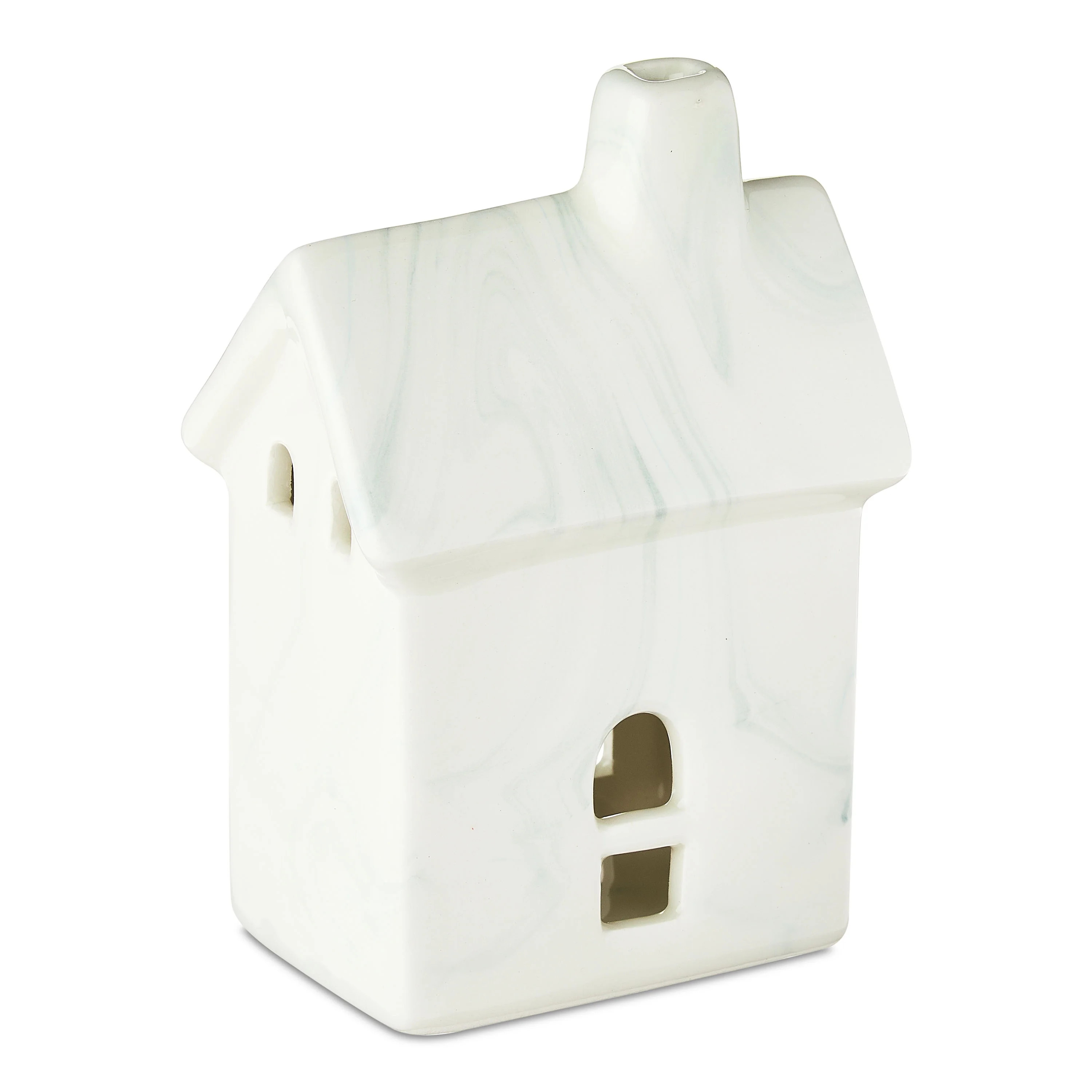 Small Ceramic House Christmas Tabletop Decoration, White, 5.5", by Holiday Time | Walmart (US)