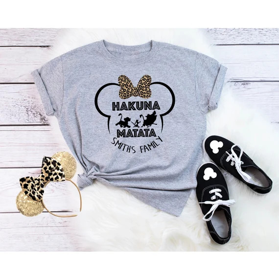 Custom Hakuna Matata Shirt, Custom Disney Shirts, Animal Kingdom Shirt, Family Disney Shirts, No ... | Etsy (US)