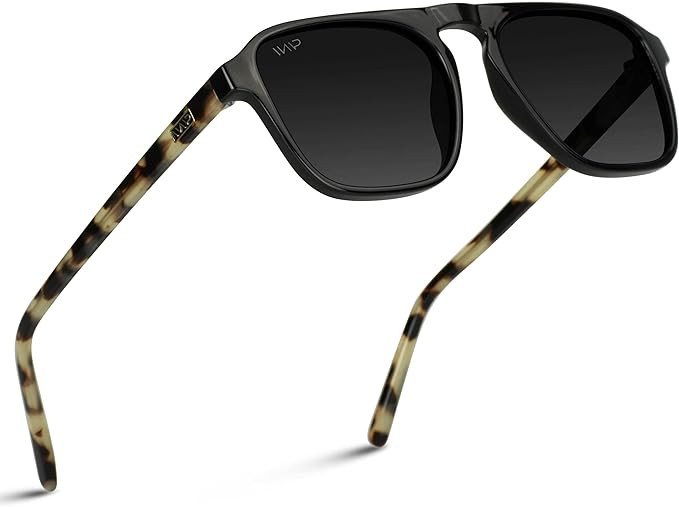 WearMe Pro Polarized Aviator One-Bridge Modern Square Mens Sunglasses | Amazon (US)