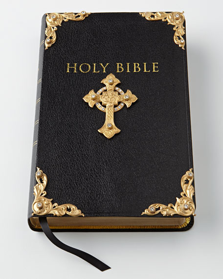 Kimberly Wolcott Black Alpha and Omega Bible | Neiman Marcus