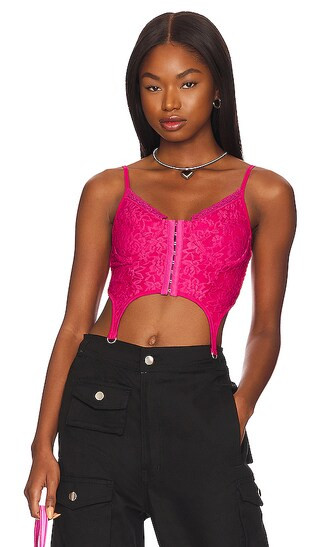 Ramona Corset Top in Hot Pink | Revolve Clothing (Global)