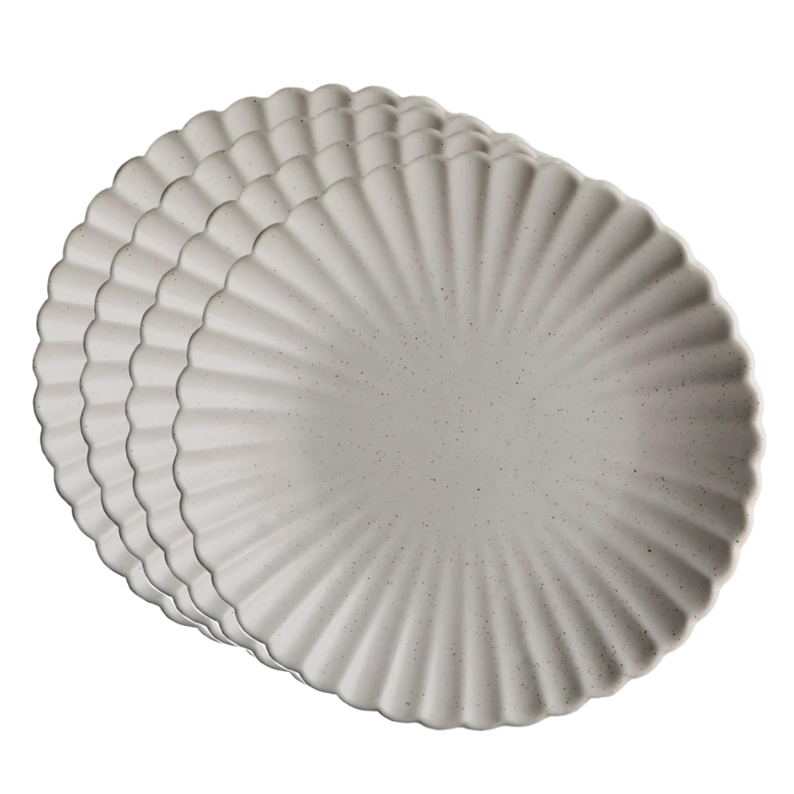 Goodies White Classic Flower Breakfast Plates (Set of 4), Handmade Ceramic, Glazed, Dishwasher Sa... | Amazon (US)