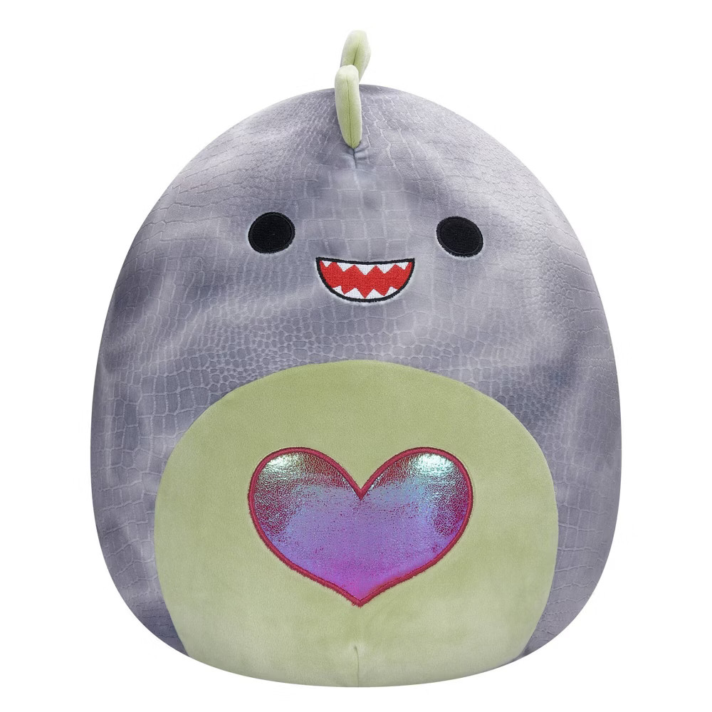 Squishmallows 16"" Valentine’s Day Xander the Gray T-Rex Dinosaur Plush Toy | Target