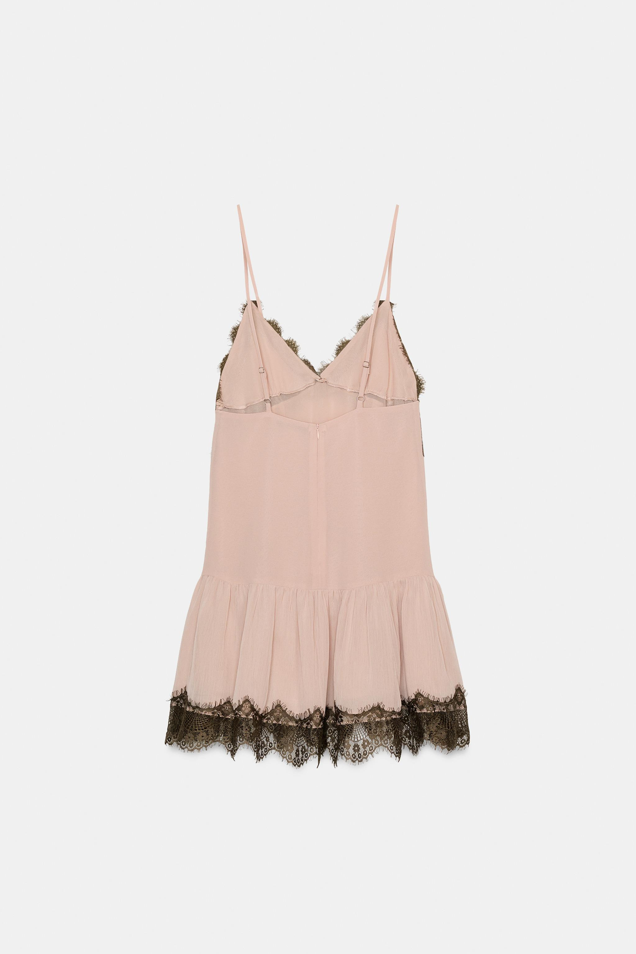 SHORT COMBINATION LACE DRESS | Zara US