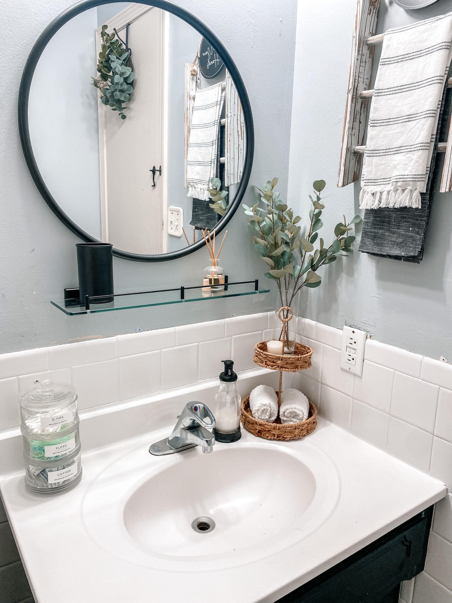 New glass bathroom shelf 🖤

#LTKunder100 #LTKstyletip #LTKhome