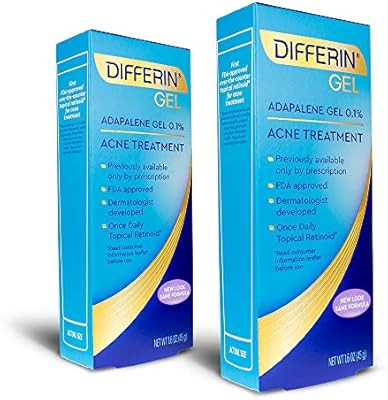 Differin Adapalene Gel 0.1% Acne Treatment, 45 gram, 180-day supply (Pack of 2) | Amazon (US)