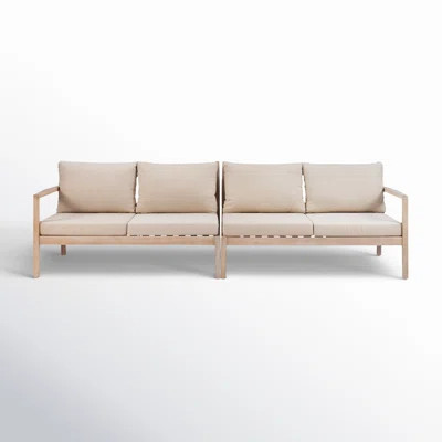 Amina 54'' Acacia Outdoor Loveseat | Wayfair North America