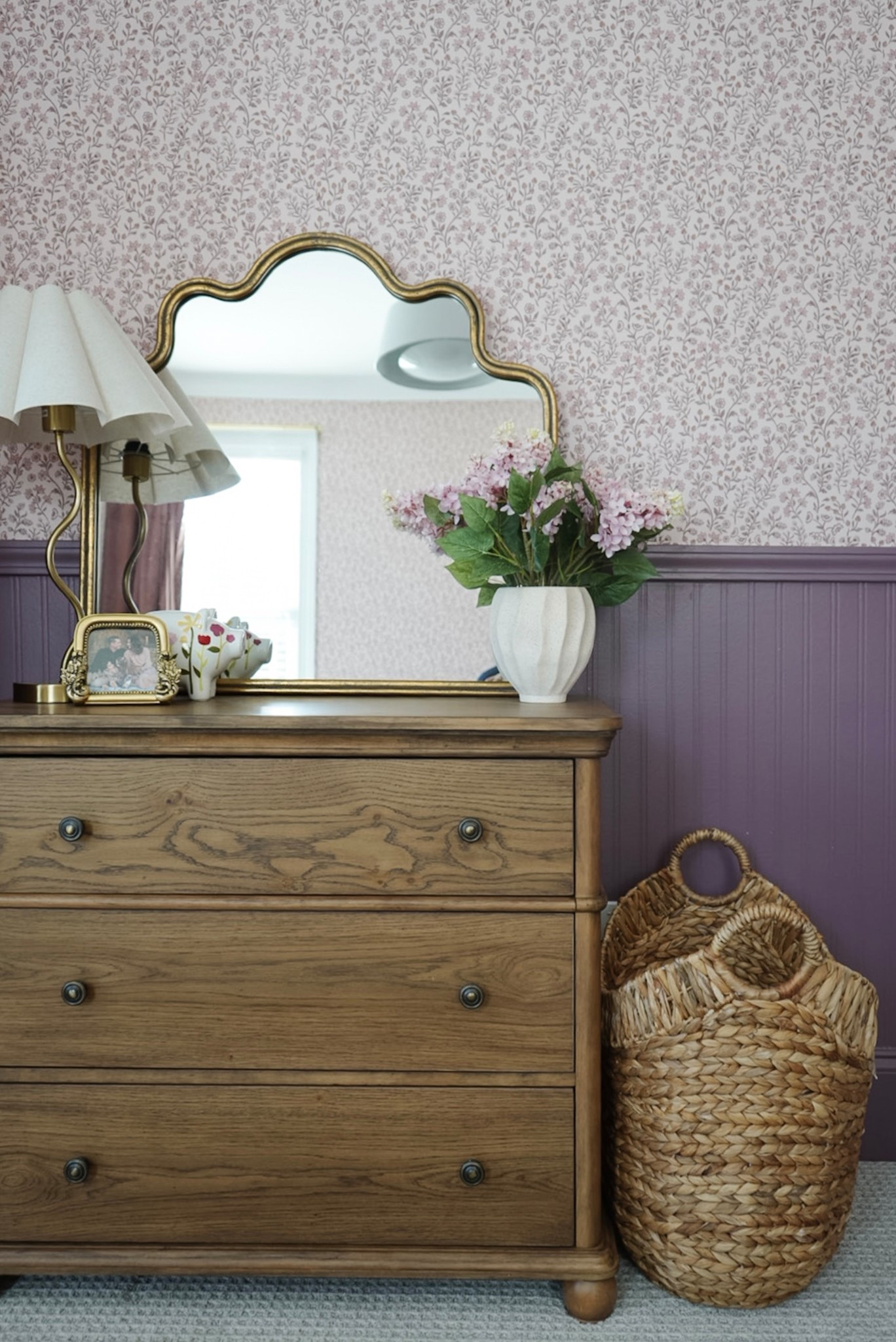 Little girls room decor. I love this wavy lamp and mirror!

#LTKHome