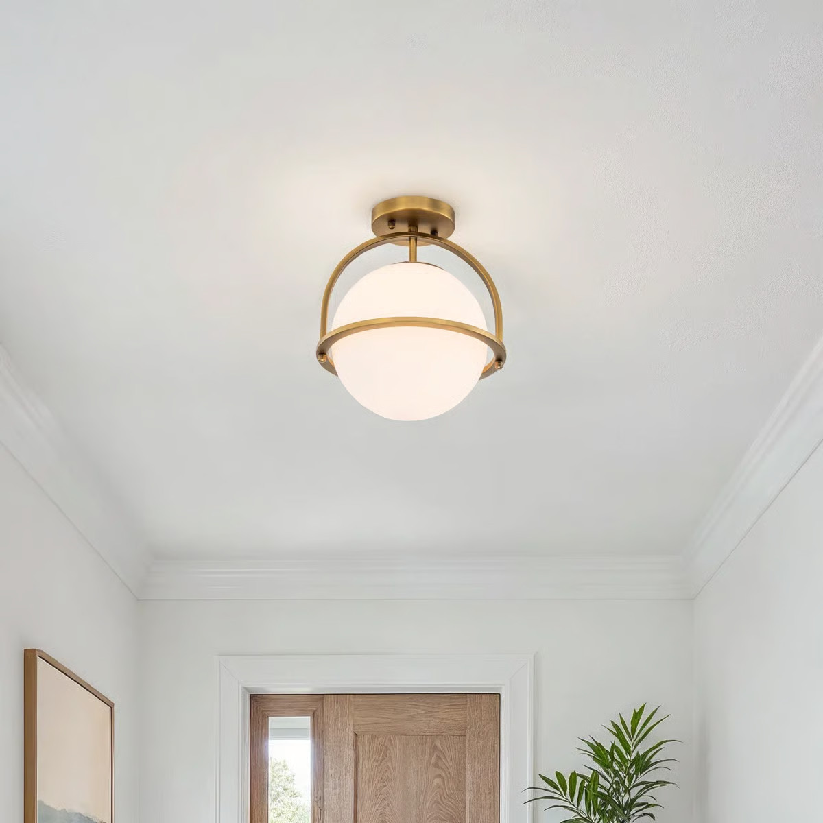 Willa Arlo™ Interiors Grundy Glass Semi Flush Mount & Reviews | Wayfair | Wayfair North America