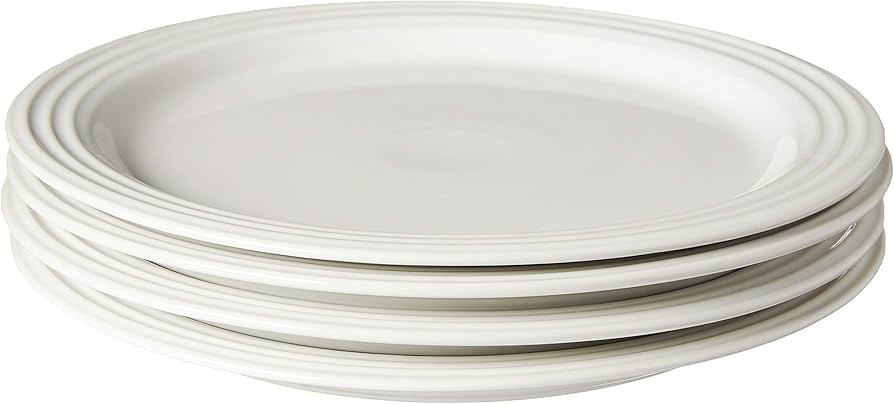 Le Creuset Stoneware Set of 4 Dinner Plates, 10.5" each, White | Amazon (US)