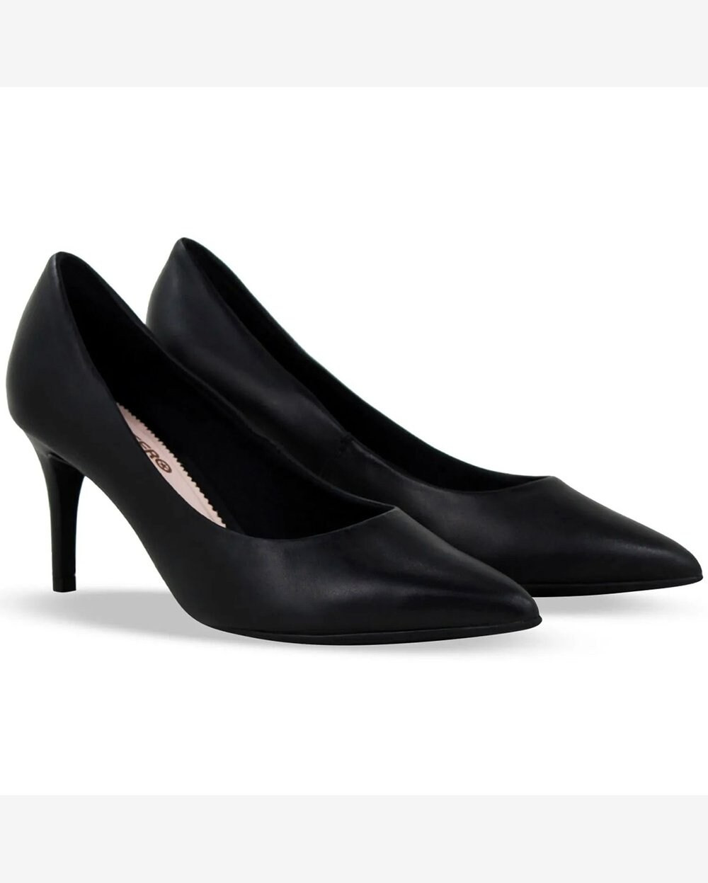 Scarpin Couro Bottero Salto Alto Bico Fino Fosco Feminino - Preto | Riachuelo (BR)