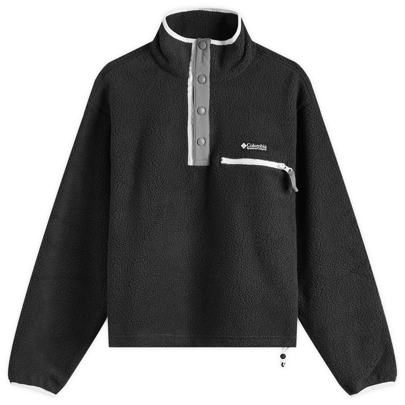 Columbia Women's Helvetia Cropped Half Snap Fleece in Black, Size X-Small | END. Clothing