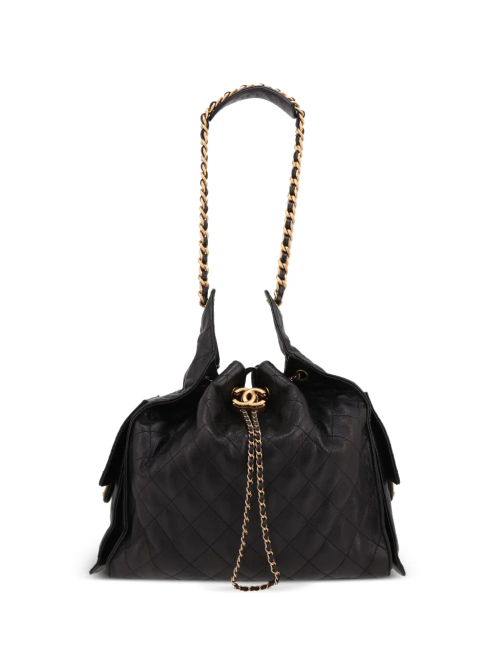 CHANEL Pre-Owned Chanel 25 Small Quilted Leather Shoulder Bag | Black | FARFETCH SG | Farfetch Global
