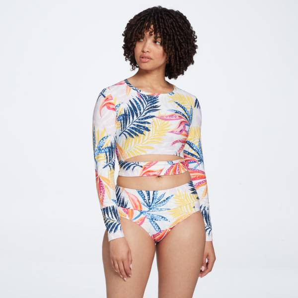 CALIA Women's Cropped Keyhole Rashguard | DICK'S Sporting Goods | Dick's Sporting Goods