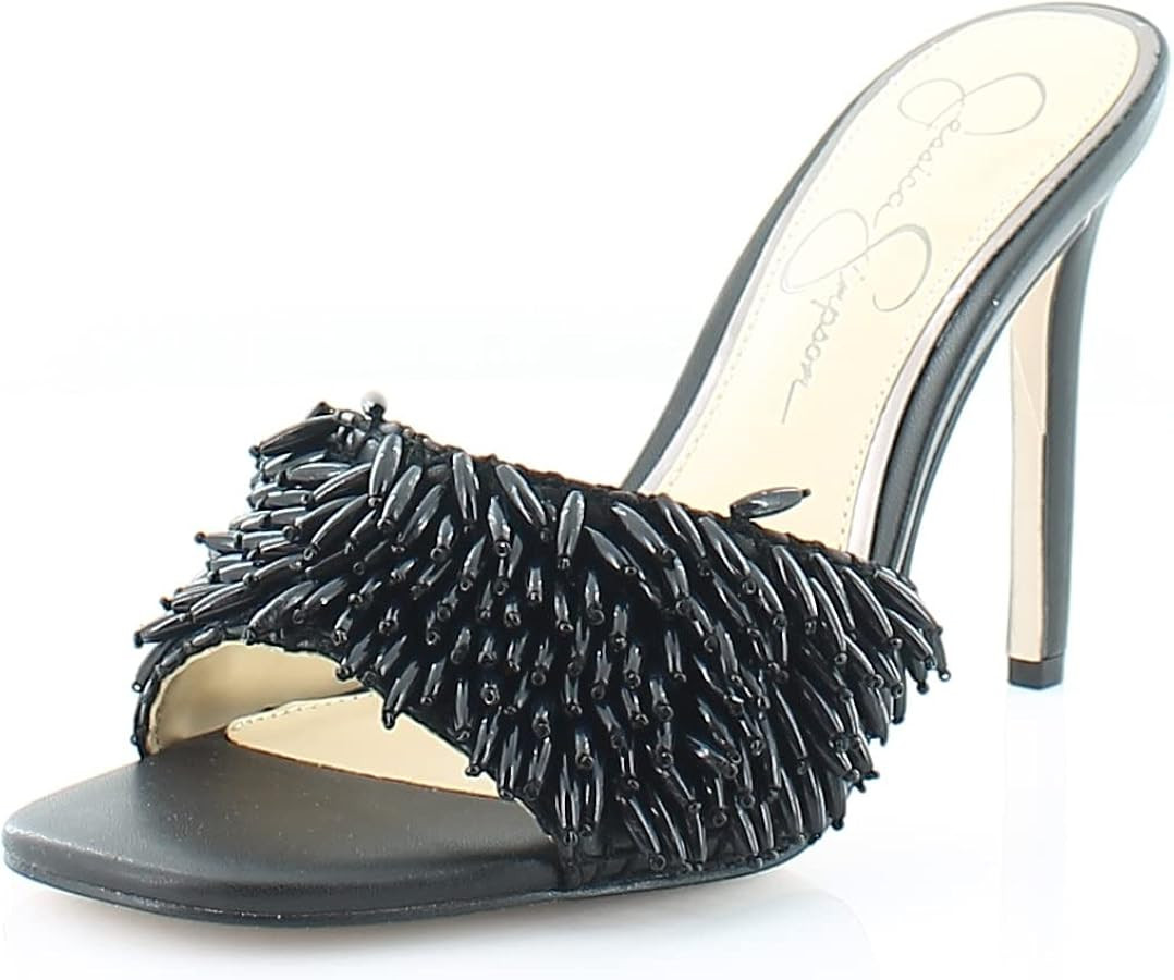 Jessica Simpson Olya Spring Green Slip On Stiletto Heel Open Toe Heeled Sandals | Amazon (US)
