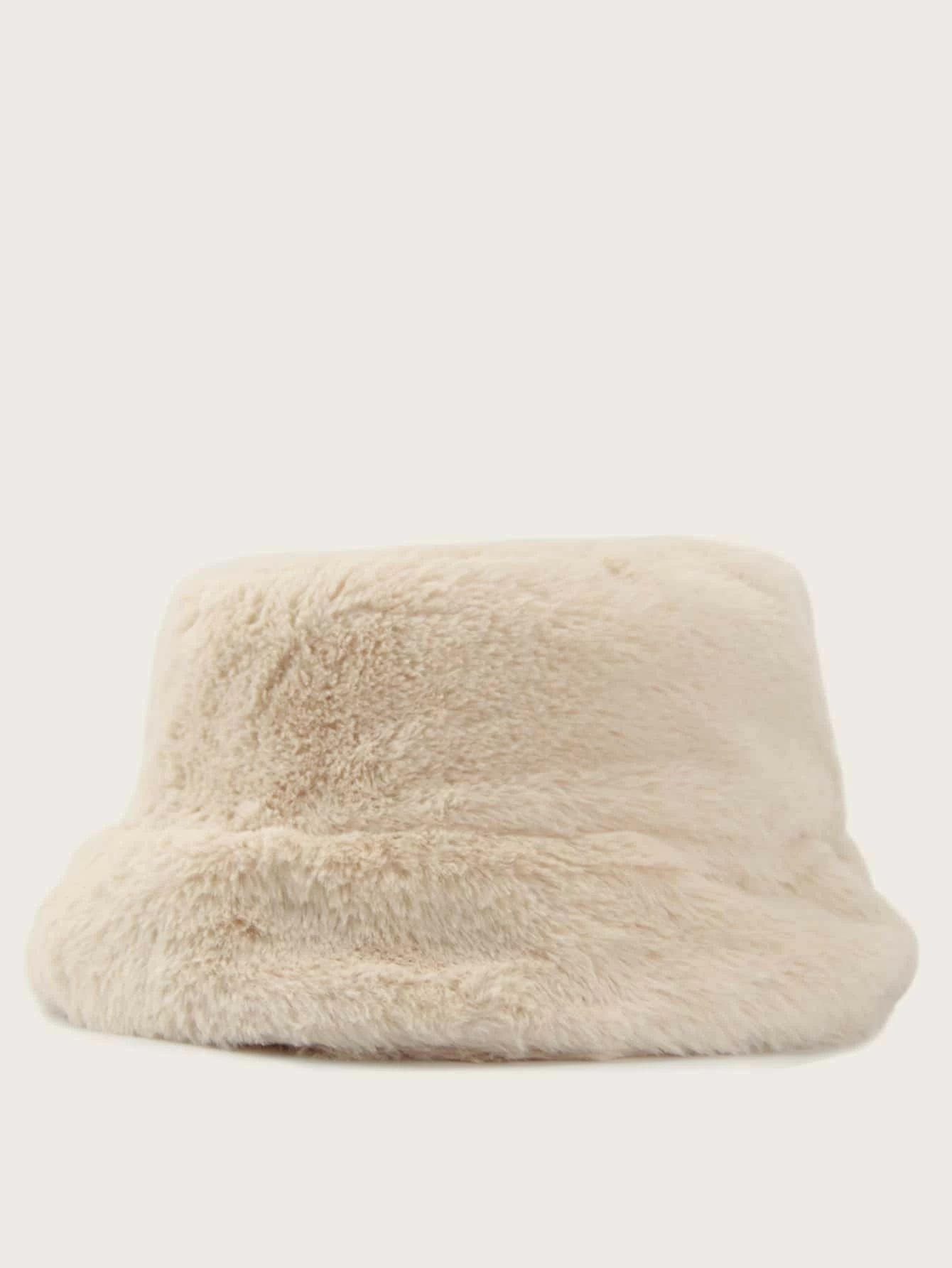 Solid Fluffy Bucket Hat | SHEIN