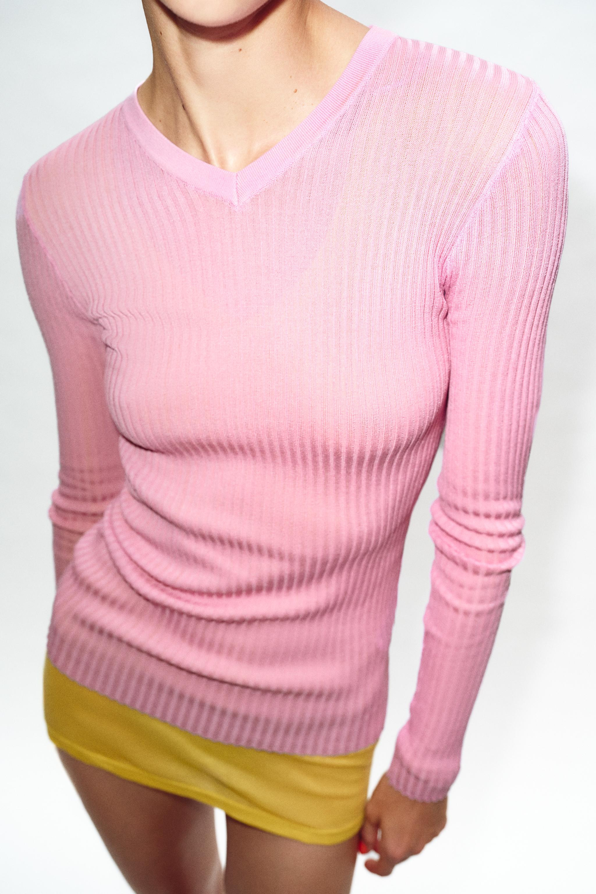 RIBBED KNIT SWEATER | Zara US