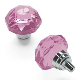 Crystal Palace 1-1/4 in. Dia Glass with Chrome Finish Cabinet Knob (10-Pack) | The Home Depot