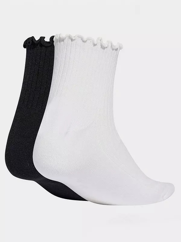 adidas Originals Unisex Ruffle 1/4 Sock 2 Pack - Multi | Very (UK)