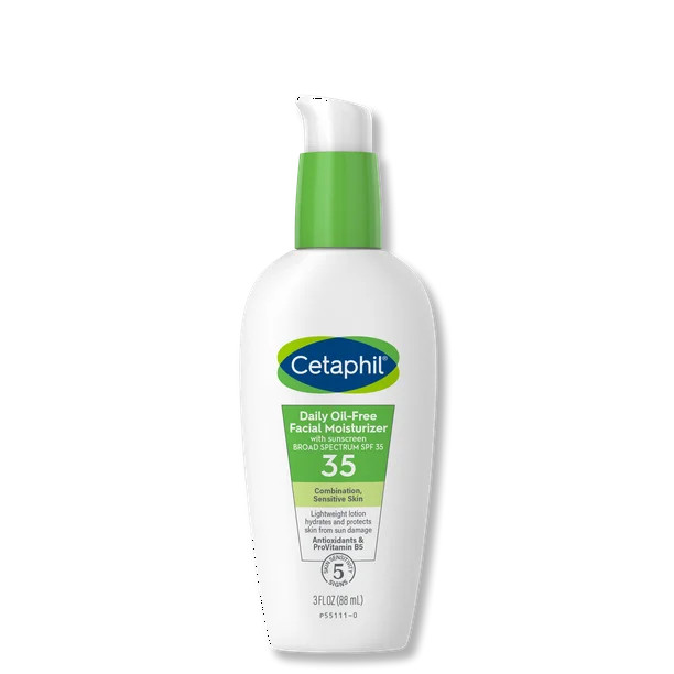 Cetaphil Daily Oil-free Facial Moisturizer With Sunscreen SPF 35 for Sensitive, Combination Skin,... | Walmart (US)