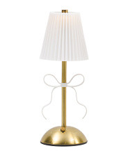 11.5in Bow Led Rechargeable Touch Lamp With Fluted Lampshade | Home | Marshalls | Marshalls