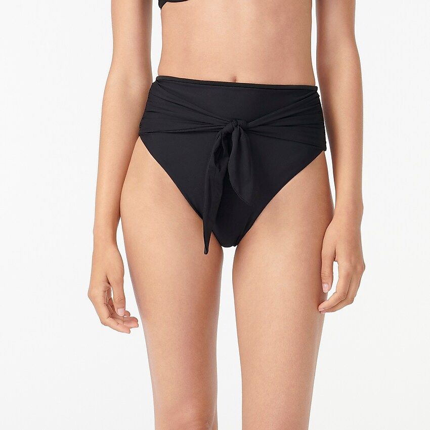 High-cut tie-waist bikini bottom | J.Crew US