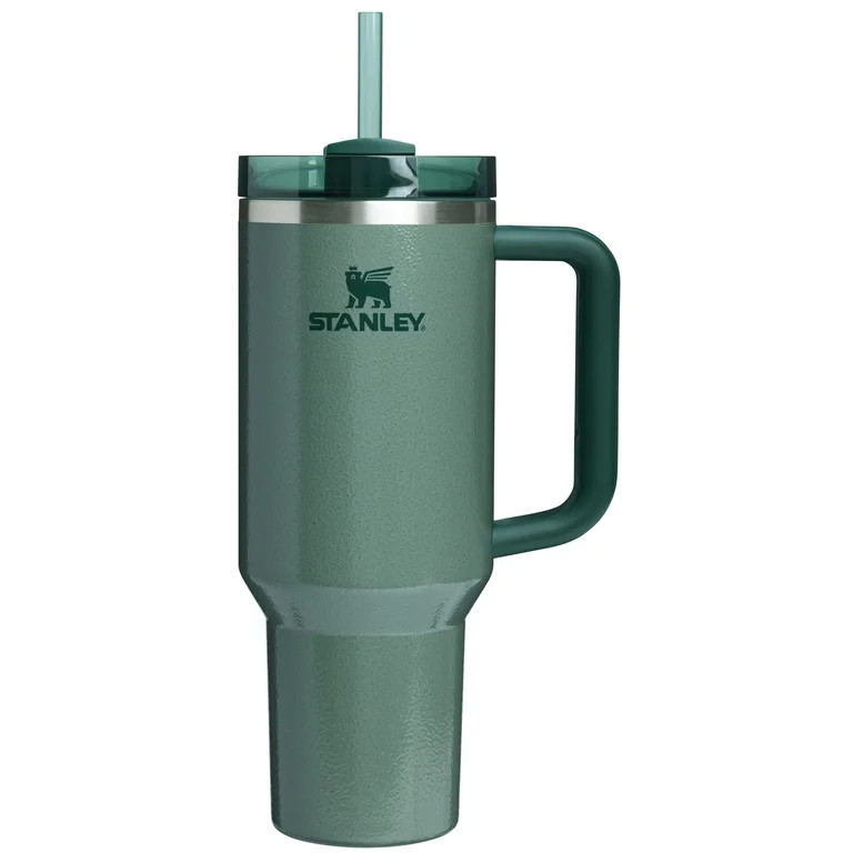 Stanley Quencher Flowstate 40oz Hammertone Green Stainless Steel Tumbler - Walmart.com | Walmart (US)
